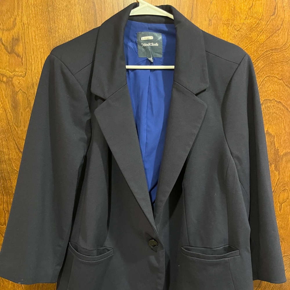 Modcloth Navy Blazer with Blue Lining